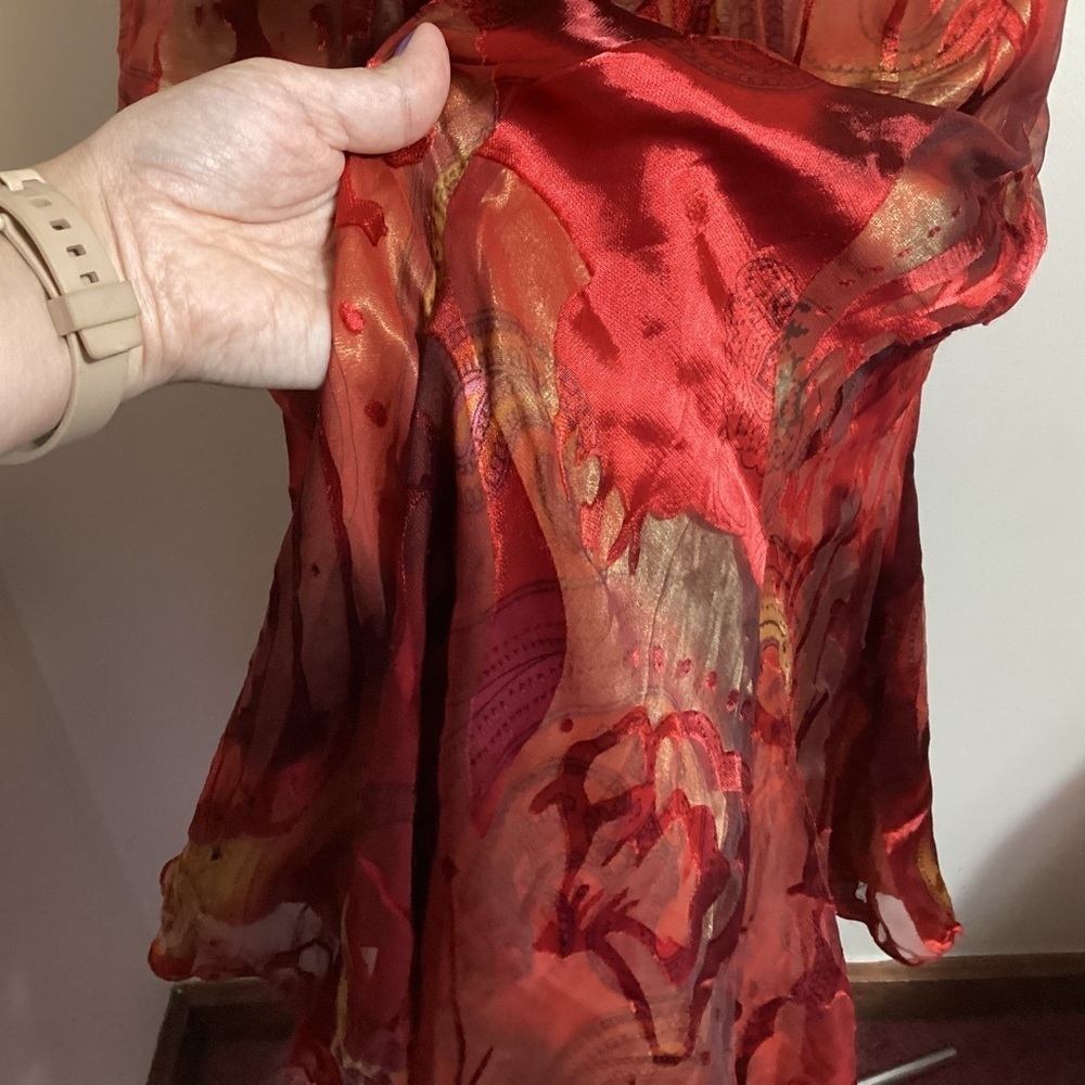 Coldwater Creek Burnout Silk Blend Skirt XS Fairy Grunge - Picture 7 of 16